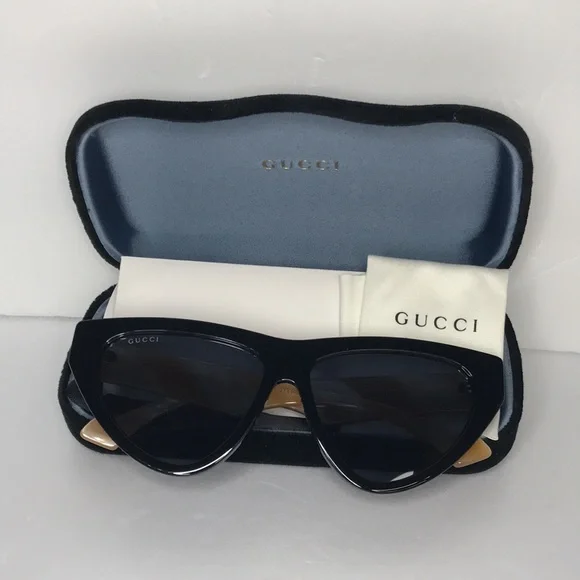 New Gucci Blue Cat Eye Ladies Sunglasses GG1333S 004 - Picture 10 of 17
